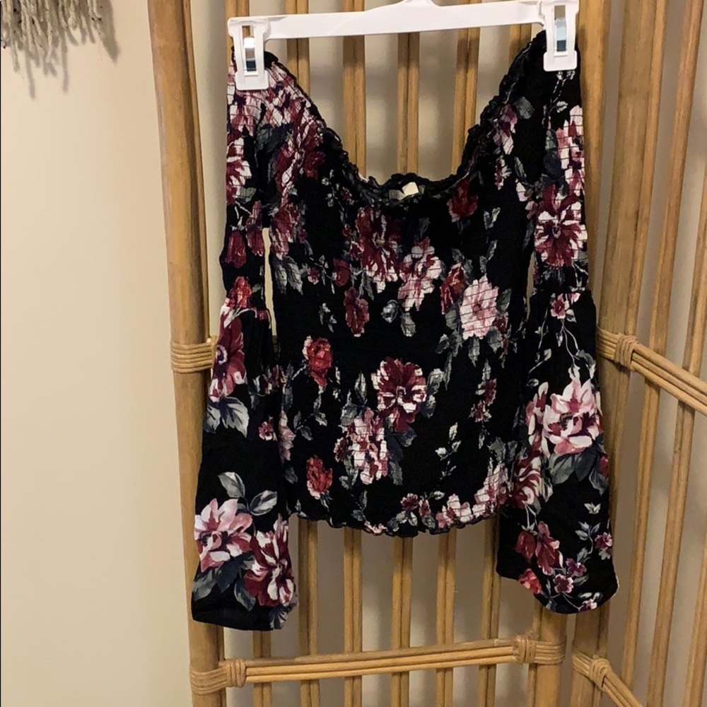 LA Hearts Floral Off Shoulder Top